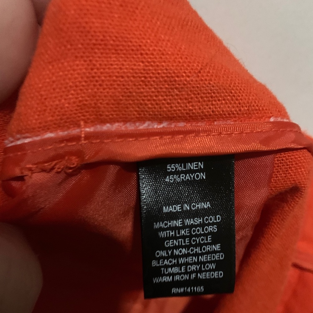NWT Harve Benard Red Linen Shorts - Picture 6 of 6